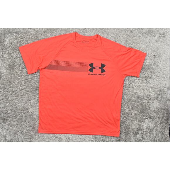 Under Armour 3XL Red T-Shirt Men's Polyester Loose Heatgear Gym run - Picture 2 of 8